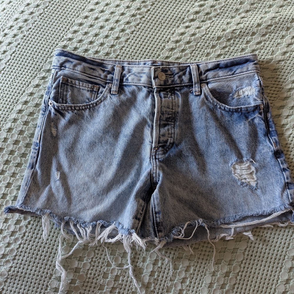 Express Distressed Denim Shorts
